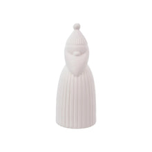 Stoneware Bisque Santa Shaped LED Light, White (Batteries Included)
