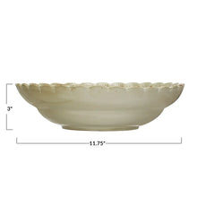 Stoneware Bowl with Scalloped Edge, [product_price]- Greenhouse Home