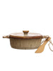 Stoneware Brie Baker with Bamboo Spreader Greenhouse Home