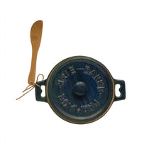 Stoneware Brie Baker with Bamboo Spreader, [product_price]- Greenhouse Home