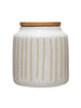 Stoneware Canister with Bamboo Lid - Greenhouse Home