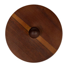 Stoneware Canister with Raised Dots + Acacia Wood Lid Greenhouse Home