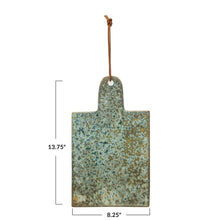 Stoneware Cheese/Cutting Board w/ Leather Tie Greenhouse Home