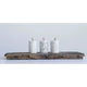 Stoneware Container with Lid + Leather Pull - Greenhouse Home