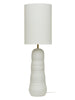 Stoneware Floor or Table Lamp, White - Greenhouse Home