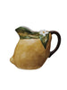 Stoneware Hand Painted Lemon Pitcher Greenhouse Home