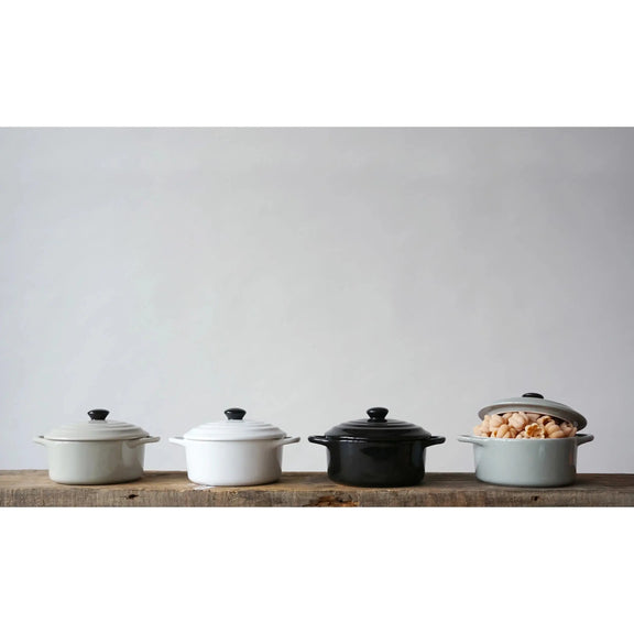 Stoneware Mini Baker with Lid Greenhouse Home