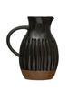 Stoneware Pitcher, Black - Greenhouse Home