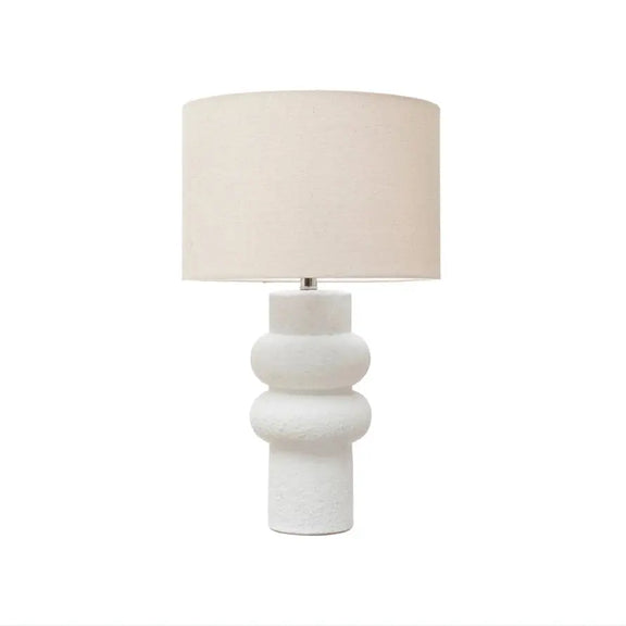 Stoneware Table Lamp w/ Linen Shade Greenhouse Home
