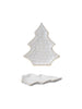 Stoneware Tree Shaped Plate with Trees (Each Will Vary)