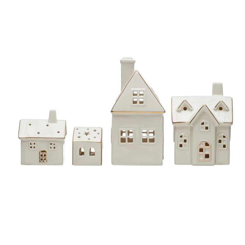 Stoneware Village w/ LED Lights Greenhouse Home