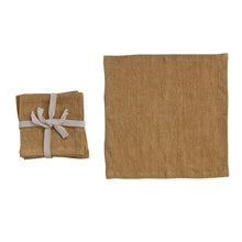 Stonewashed Linen Cocktail Napkins, Set of 4, [product_price]- Greenhouse Home