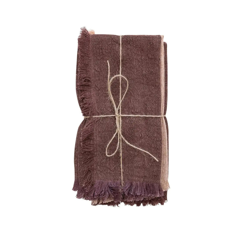 Stonewashed Linen Fringe Napkin Greenhouse Home