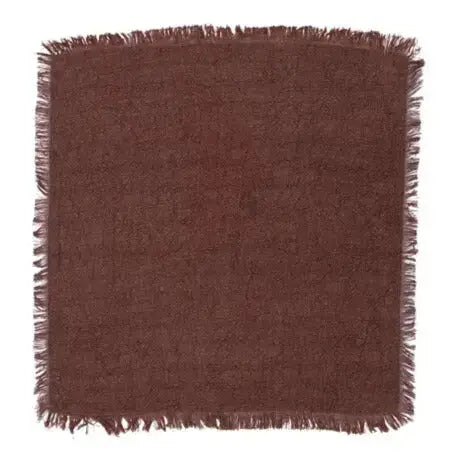 Stonewashed Linen Fringe Napkin Greenhouse Home