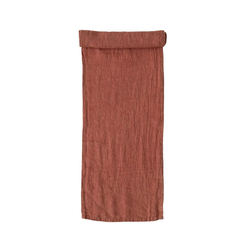 Stonewashed Linen Table Runner Greenhouse Home