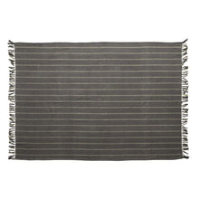 Striped Cotton Throw with Fringe - Greenhouse Home