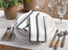 Striped Denim Blue Napkin, [product_price]- Greenhouse Home