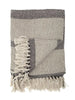 Striped Fringed Cotton Blend Knit Throw - Greenhouse Home