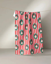 Striped Santa Tea Towel Geometry