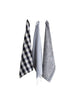 Striped + Plaid Cotton Tea Towels, set of 3 - Greenhouse Home