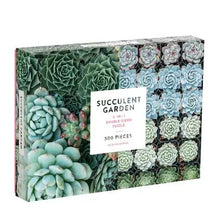 Succulent Garden 2-sided 500 Piece Puzzle, [product_price]- Greenhouse Home