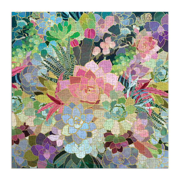 Succulent Mosaic 500 Piece Foil Puzzle Chronicle Books