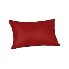 Sunbrella Lumbar Outdoor Pillow, Canvas Jockey Red Casual Cushion