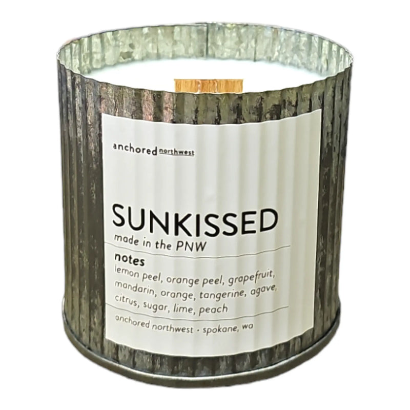 Sunkissed Wood Wick Rustic Vintage Farmhouse Wood Wick Candle: 10oz Anchored Northwest