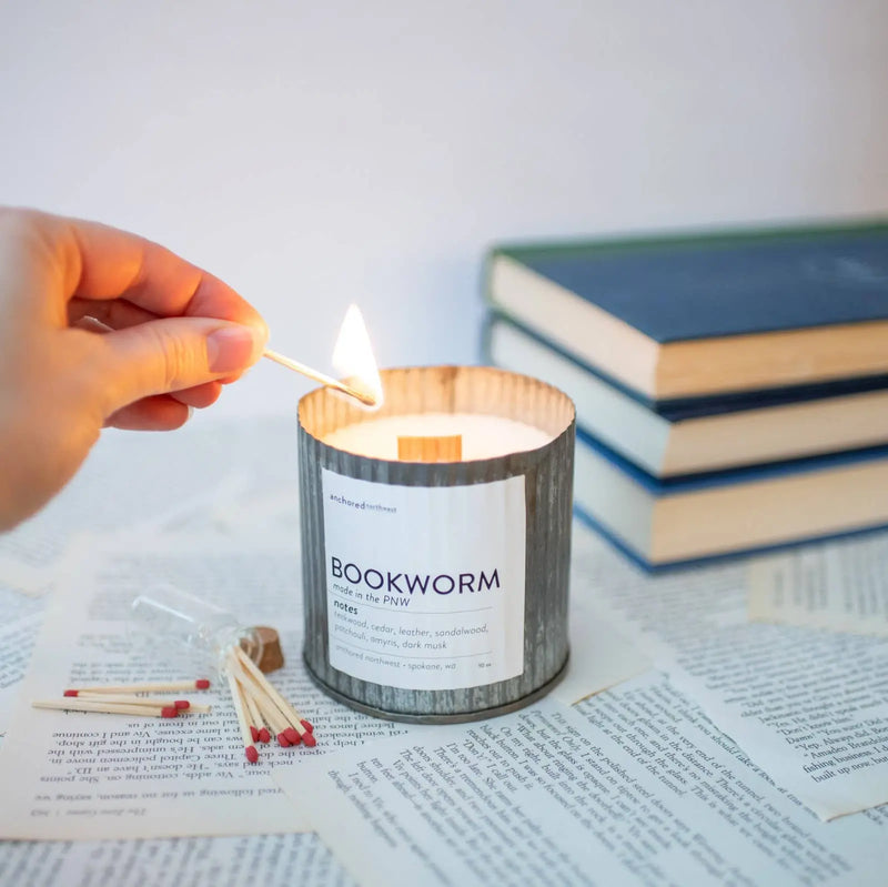 Sunkissed Wood Wick Rustic Vintage Farmhouse Wood Wick Candle: 10oz Anchored Northwest