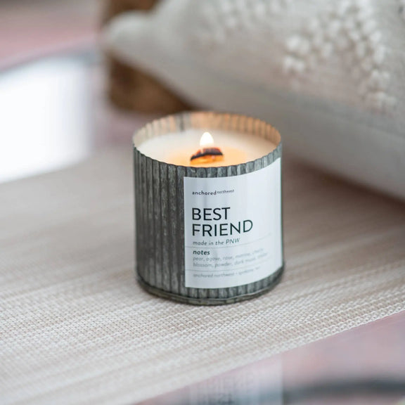 Sunkissed Wood Wick Rustic Vintage Farmhouse Wood Wick Candle: 10oz Anchored Northwest
