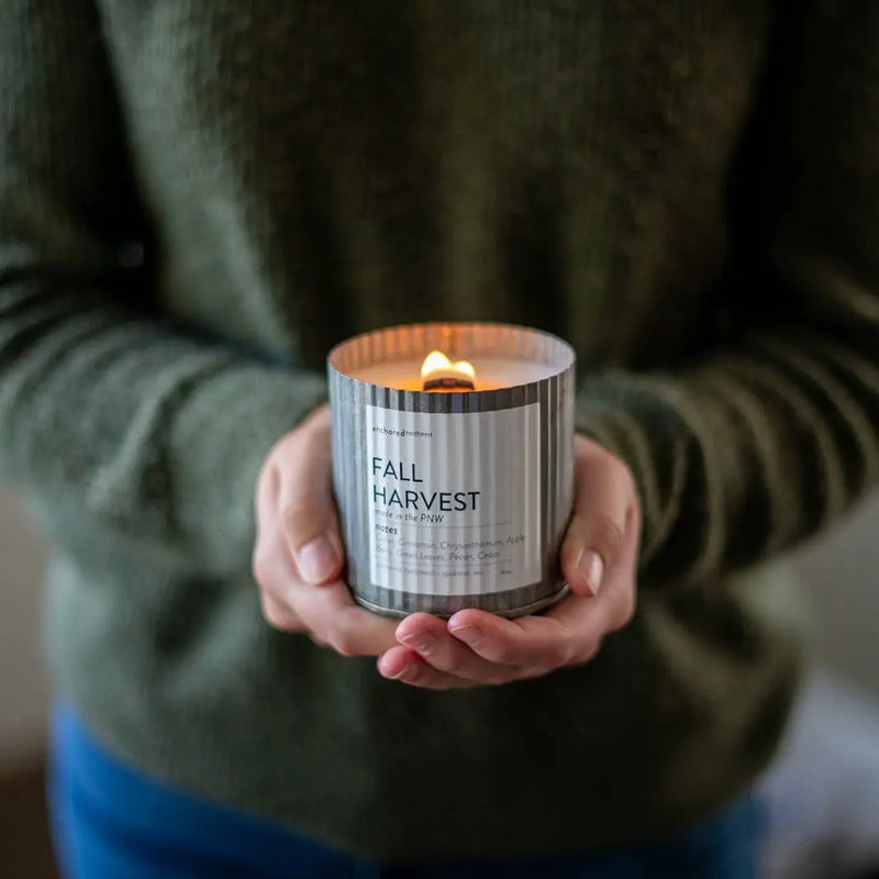 Sunkissed Wood Wick Rustic Vintage Farmhouse Wood Wick Candle: 10oz Anchored Northwest
