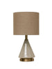 Glass Table Lamp with Linen Shade - Greenhouse Home