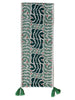 Table Runner with Seasonal Botanical Pattern & Tassels, Natural