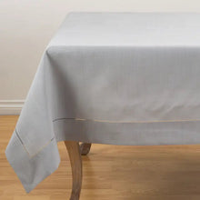 Tablecloth with Hemstitched Border, Grey Saro Lifestyle