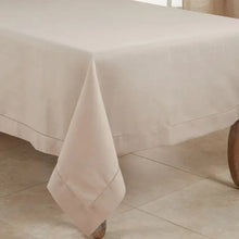 Tablecloth with Hemstitched Border, Taupe Saro Lifestyle
