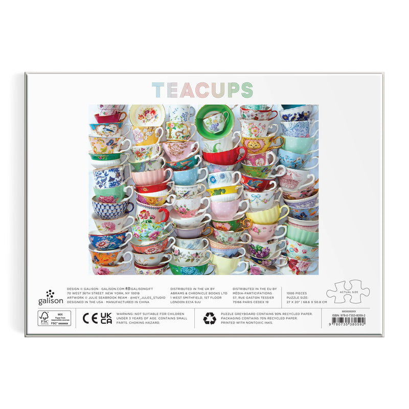 Teacups 1000 Piece Puzzle Chronicle Books