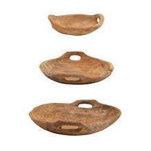 Teak Wood Bowls with Handles - Greenhouse Home