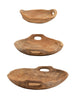 Teak Wood Bowls with Handles - Greenhouse Home