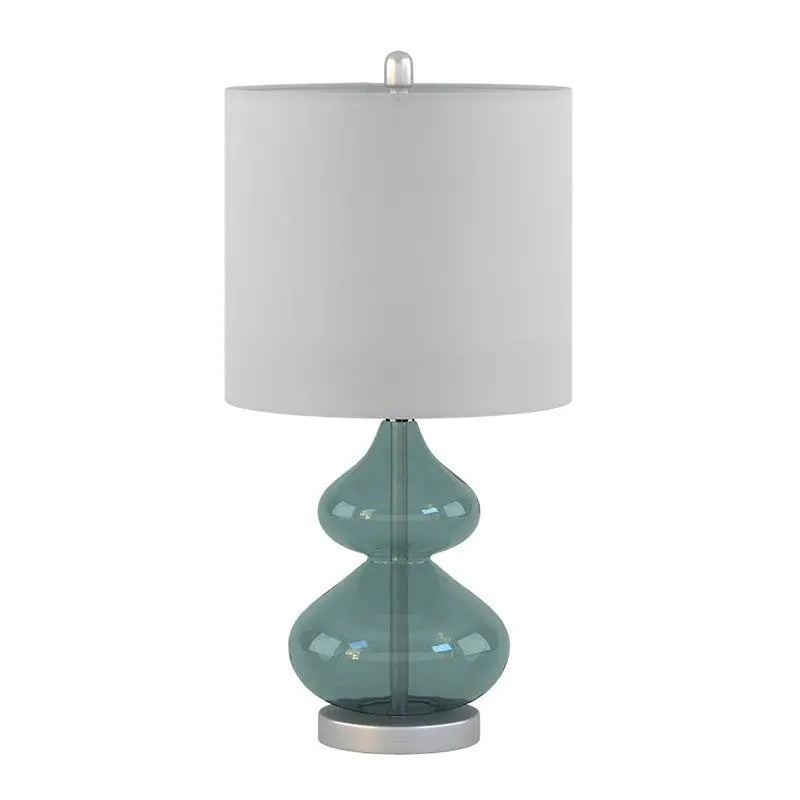 Teal Blue Glass Table Lamp Olliix