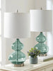 Teal Blue Glass Table Lamp, [product_price]- Greenhouse Home