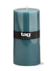Teal Color Studio Pillar Candle TAG