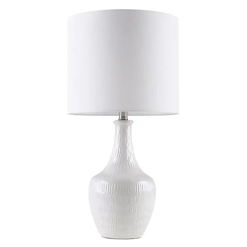 Teardrop Ceramic White Table Lamp, [product_price]- Greenhouse Home