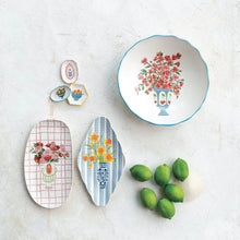 Textured Stoneware Dish, Multi Color Greenhouse Home