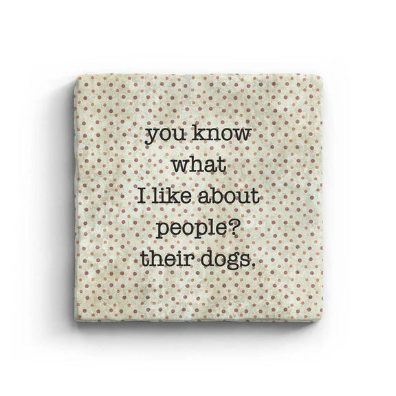 Their Dogs - Marble Coaster Paisley & Parsley