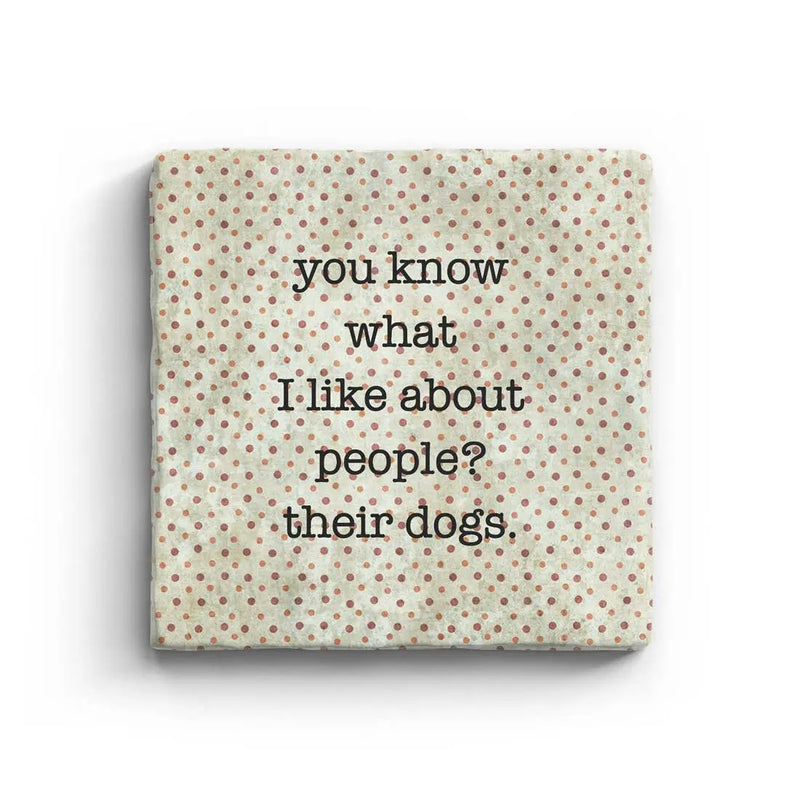 Their Dogs - Marble Coaster Paisley & Parsley