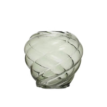 Twisted Glass Vase, Green Bloomingville