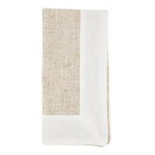Two Tone Napkin, Natural and White Saro Lifestyle
