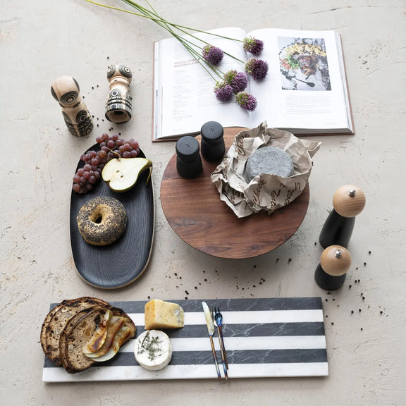 Two-Tone Rubberwood Salt/Pepper Mill, [product_price]- Greenhouse Home