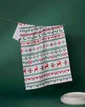 Ugly Sweater Day Tea Towel Geometry