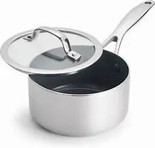 Valencia Pro Stainless Saucepan with Lid, 1.66 Qt. Green Pan